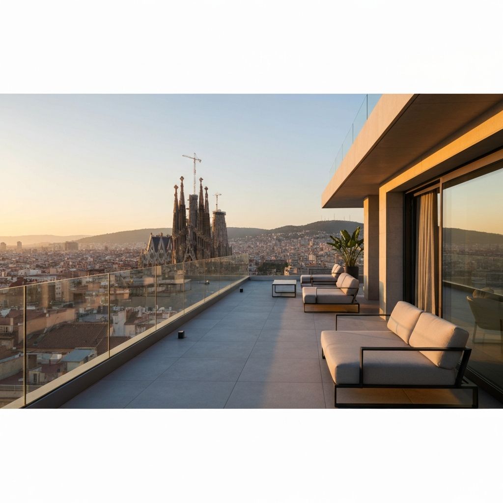Ático de lujo en Barcelona con vistas a la Sagrada Familia